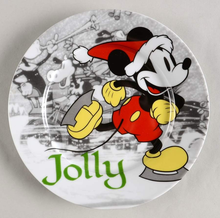 Mickey's Vintage Holiday Salad Plate by Zrike-1