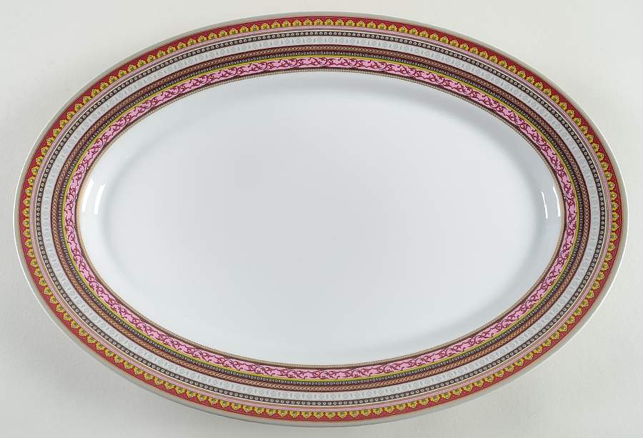 Ispahan 15" Oval Serving Platter by Philippe Deshoulieres-1