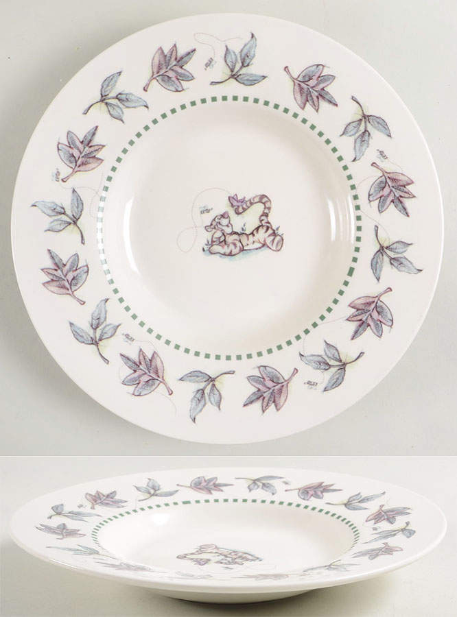 Winnie the Pooh (Leaf&Animal Rim) Large Rim Soup Bowl by Disney-1