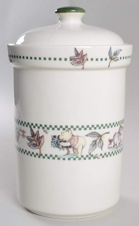 Winnie the Pooh (Leaf&Animal Rim) Large Canister & Lid by Disney-1