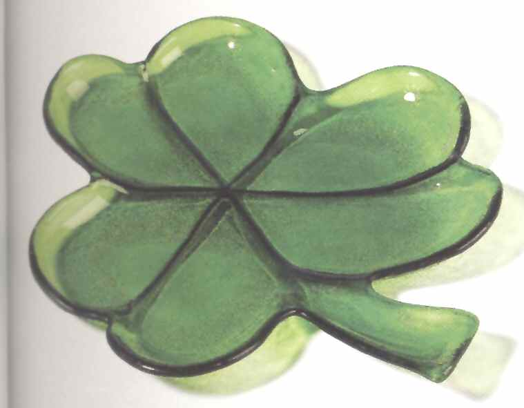Irish Cheer 8" Glassware Shamrock Plate by Department 56-1