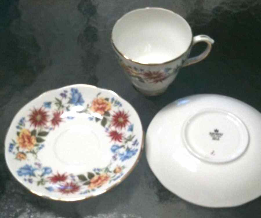 856 Flat Cup & Saucer Set by Duchess-1
