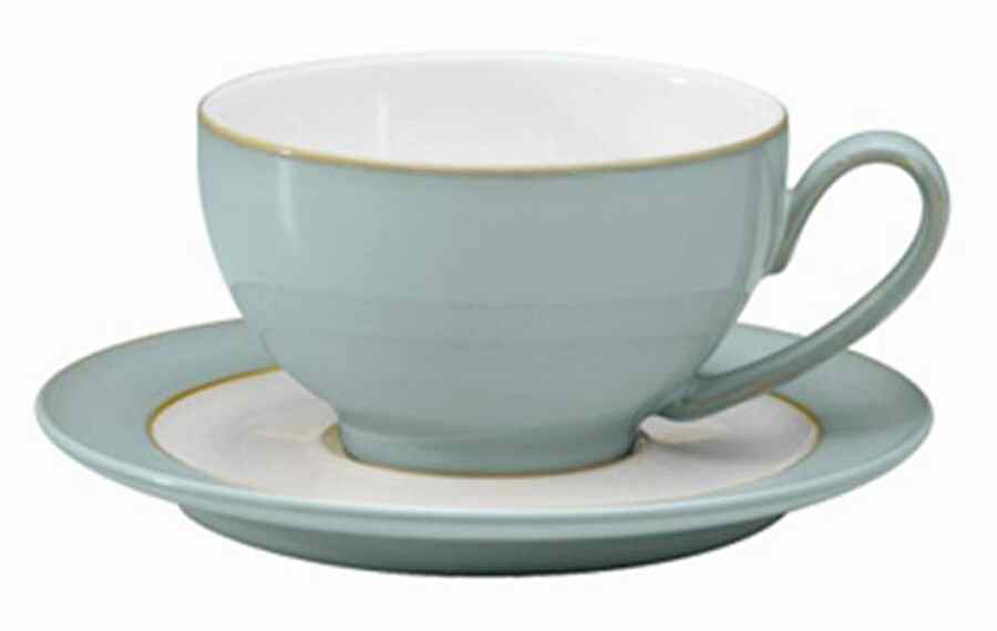 Natural Blue Footed Cup & Saucer Set by Denby-Langley-1