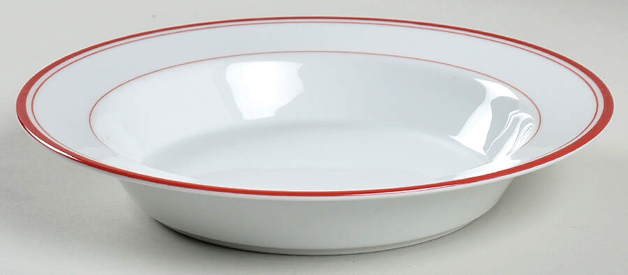 Allegro Red Rim Soup Bowl by Dansk-1