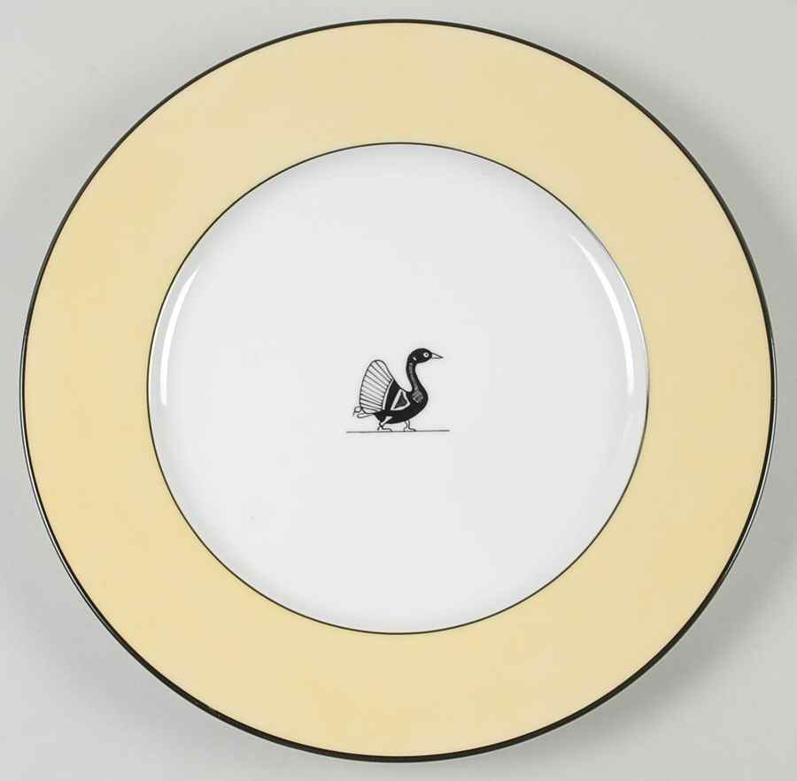 Antic Butter Yellow Dinner Plate by Denis Chauffaille-1