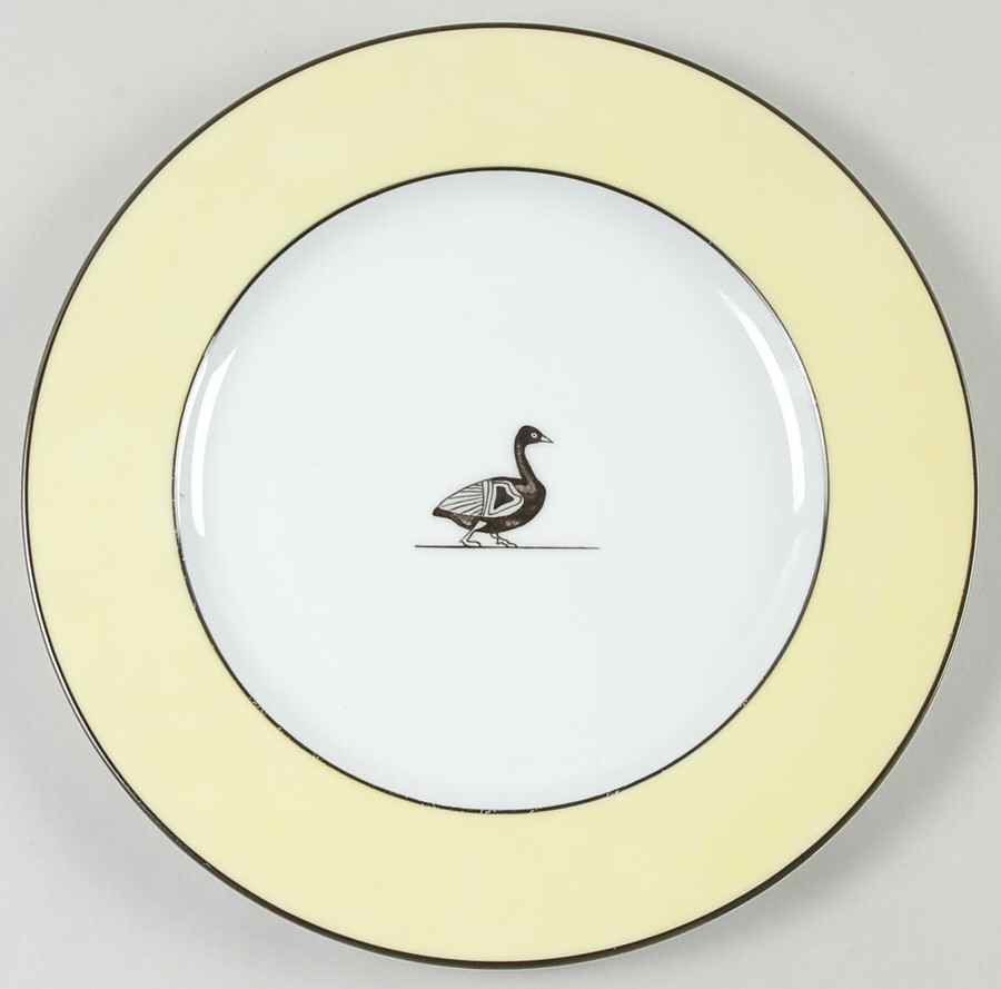 Antic Lemon Yellow Dinner Plate by Denis Chauffaille-1