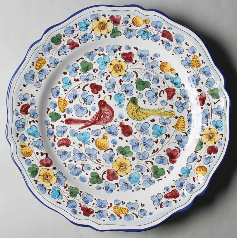Arabesco Classico 14" Chop Plate (Round Platter) by Deruta (Italy)-1