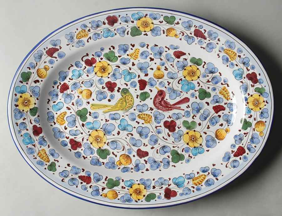 Arabesco Classico 16" Oval Serving Platter by Deruta (Italy)-1
