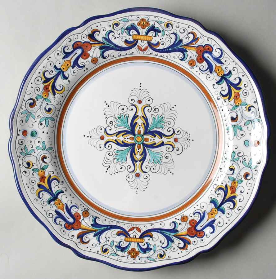 Ricco Deruta Blue 13" Chop Plate (Round Platter) by Deruta (Italy)-1