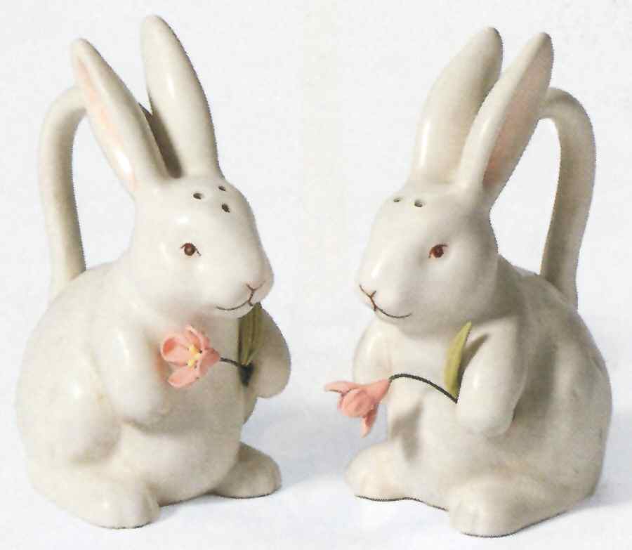 Signs of Spring Figural Salt & Pepper Set by Department 56-1