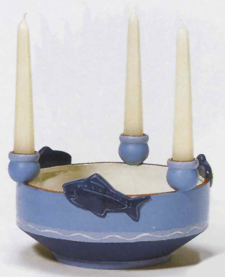 Blue Fin Bay Candle Bowl by Department 56-1