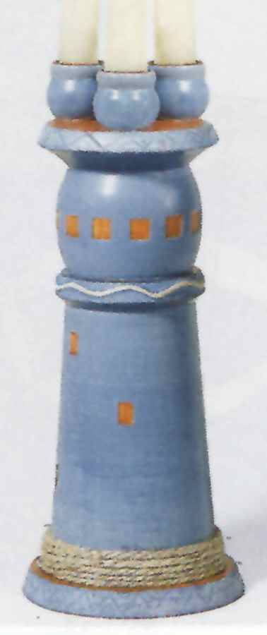 Blue Fin Bay Three Light Candlestick by Department 56-1