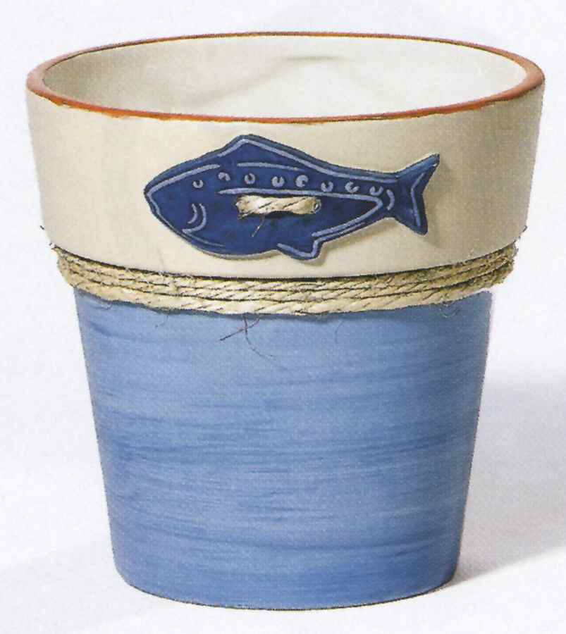 Blue Fin Bay 6" Jardiniere by Department 56-1