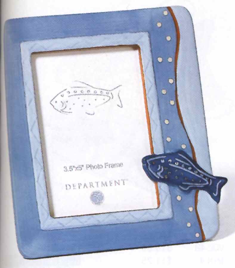 Blue Fin Bay Frame Holds 3 1/2" X 5" by Department 56-1