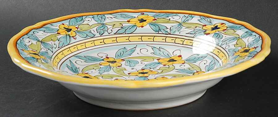 DER74 Large Rim Soup Bowl by Deruta (Italy)-1