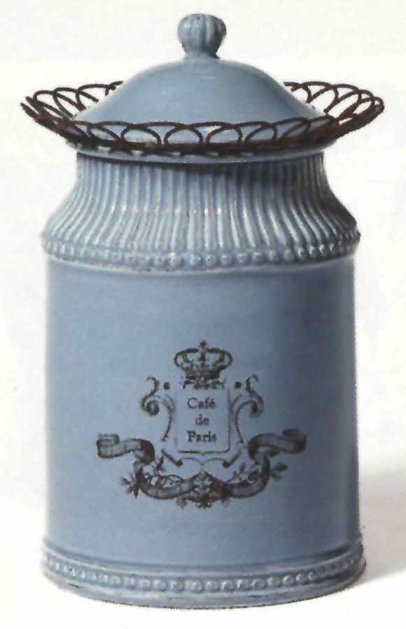 Cafe de Paris Storage Jar & Lid by Department 56-1