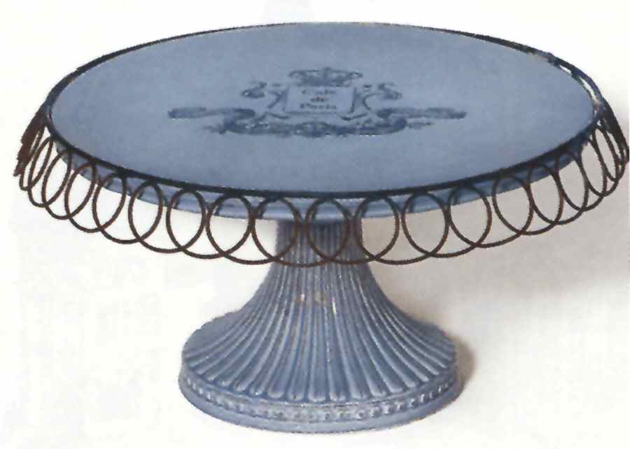 Cafe de Paris Footed Cake Plate by Department 56-1