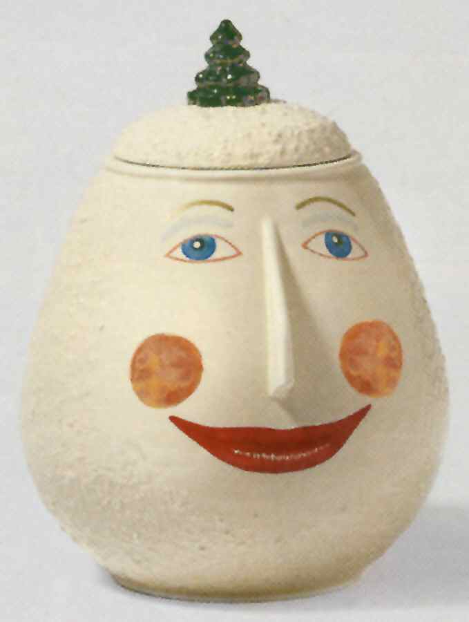 Happy Holidays Figural Cookie Jar & Lid by Department 56-1