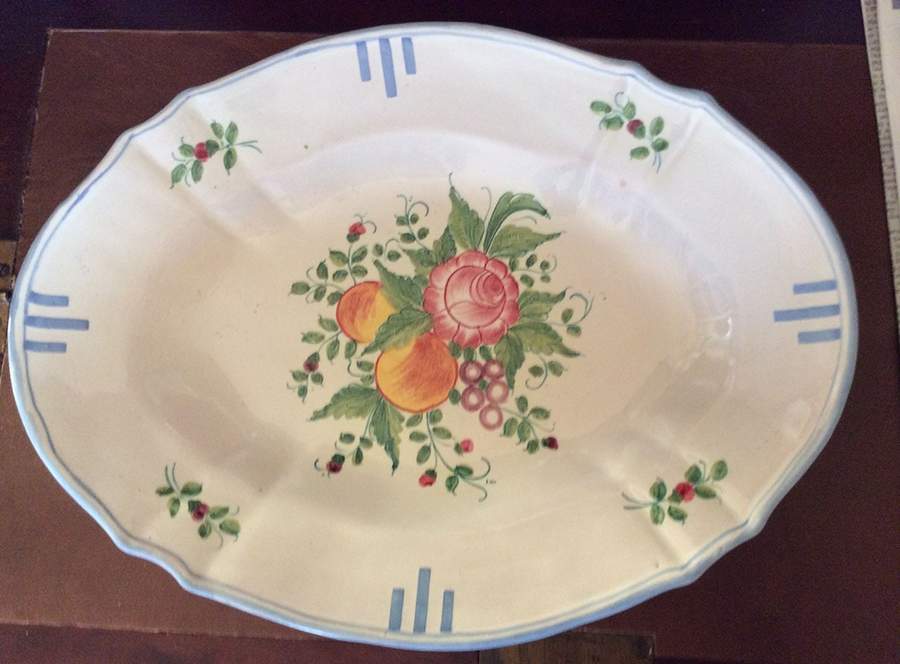 52029 16" Oval Serving Platter by Deruta (Italy)-1