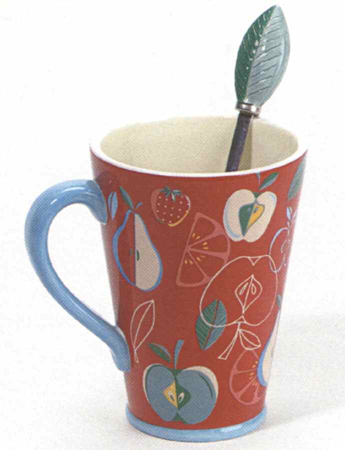 Fresh Cut Mug & Ceramic Teaspoon Set by Department 56-1