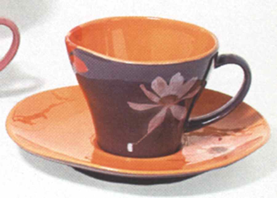 Petals (Tickle Collection) Flat Cup & Saucer Set by Department 56-1