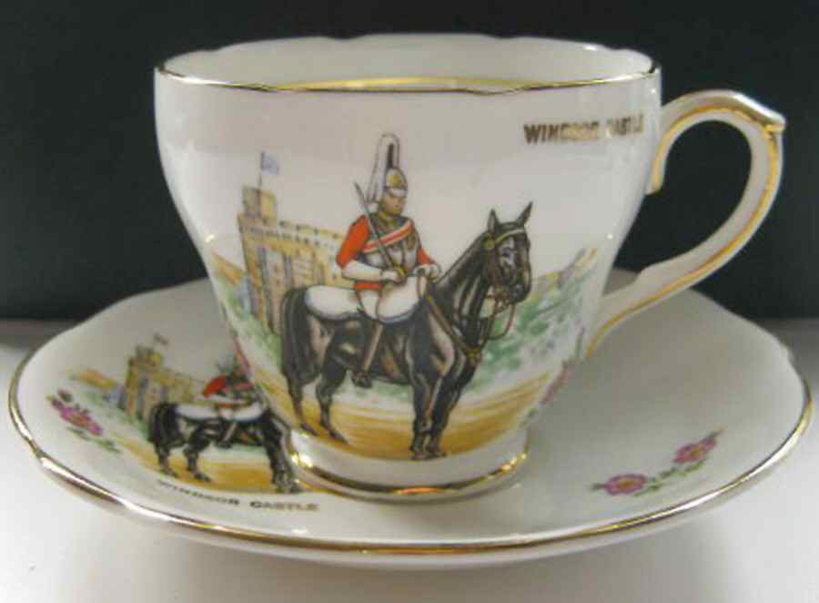 Windsor Castle Footed Demitasse Cup & Saucer Set by Duchess-1