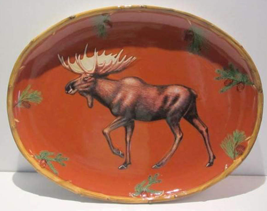 Northern Lodge 18" Oval Serving Platter by Dan Morris-1