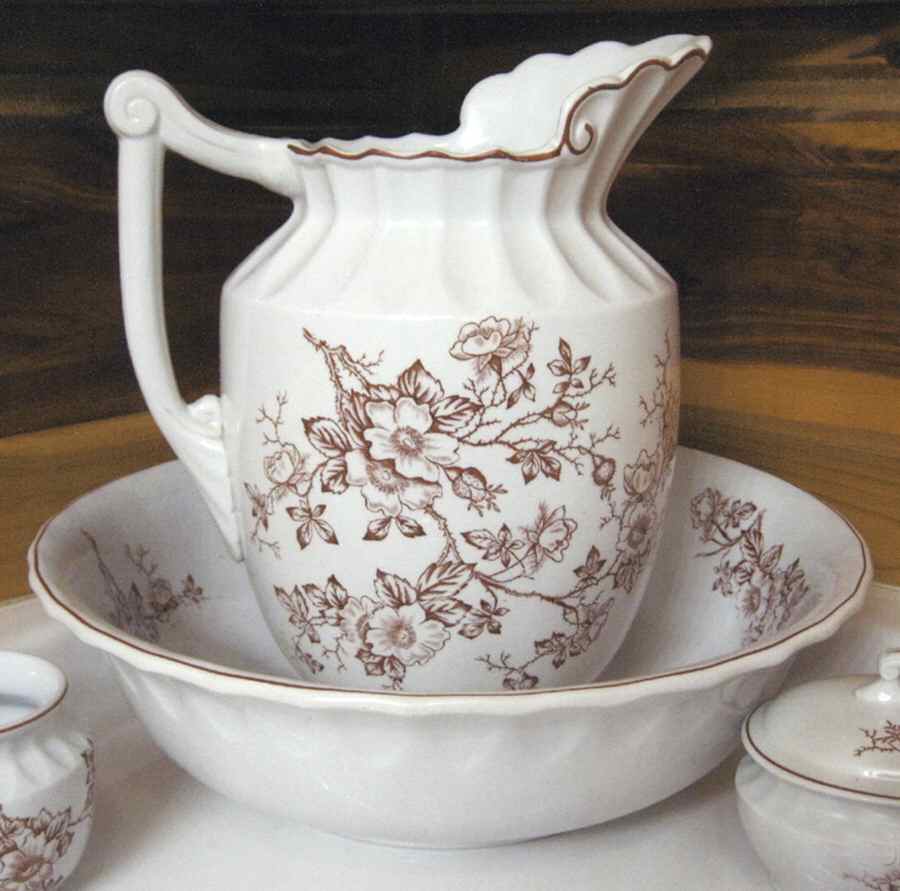 Dakota Red Wash Pitcher by Dresden (USA)-1