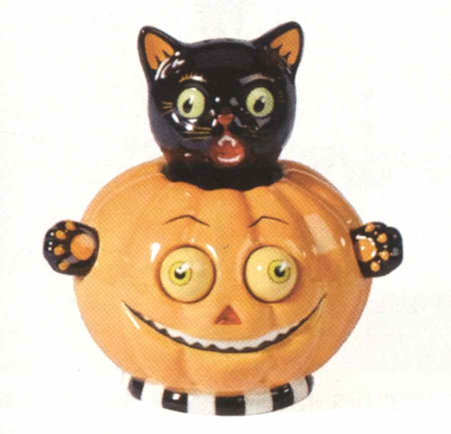 Google Eye Figural Salt & Pepper Set by Department 56-1