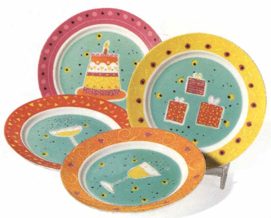 Celebrate the Day Collection Salad/Dessert Plate by Department 56-1