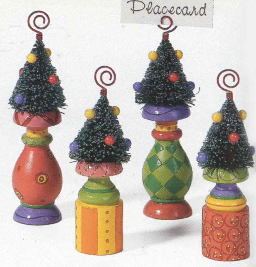 Christmas Glitz Figural Placard/Place Card Holder by Department 56-1