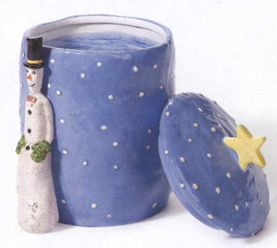 Frosty Fred Figural Cookie Jar & Lid by Department 56-1