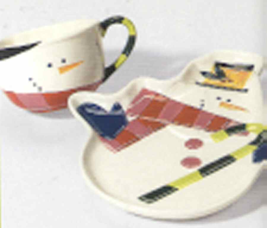 Groovy Greetings Snack Plate & Mug Set by Department 56-1
