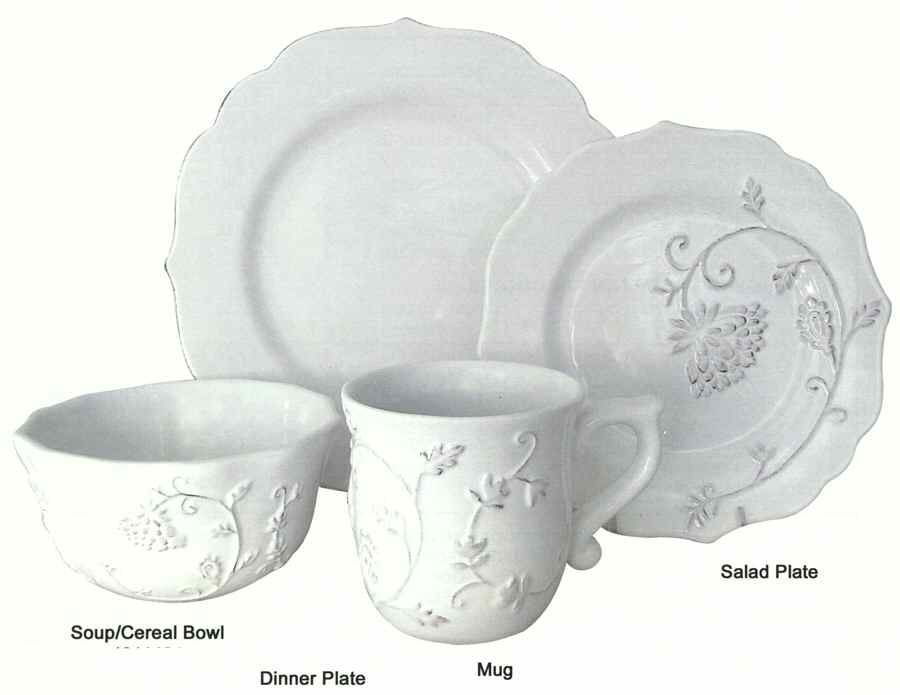 Pavillion White Dinner Plate by Dena Home-1