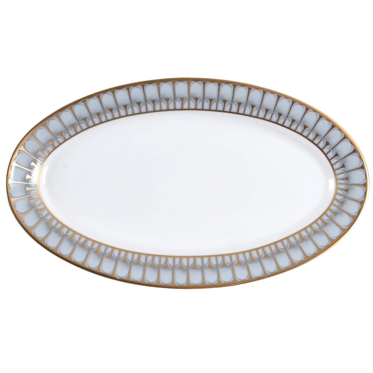 Arcades Grey Gold Relish/Gravy Underplate by Philippe Deshoulieres-1