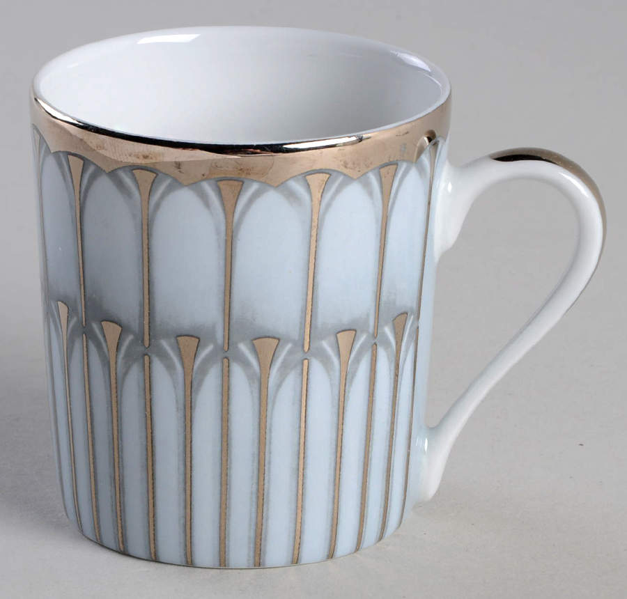 Arcades Grey Platinum Flat Demitasse Cup by Philippe Deshoulieres-1