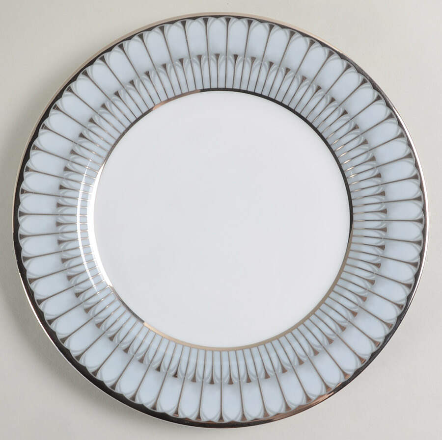 Arcades Grey Platinum Salad/Dessert Plate by Philippe Deshoulieres-1