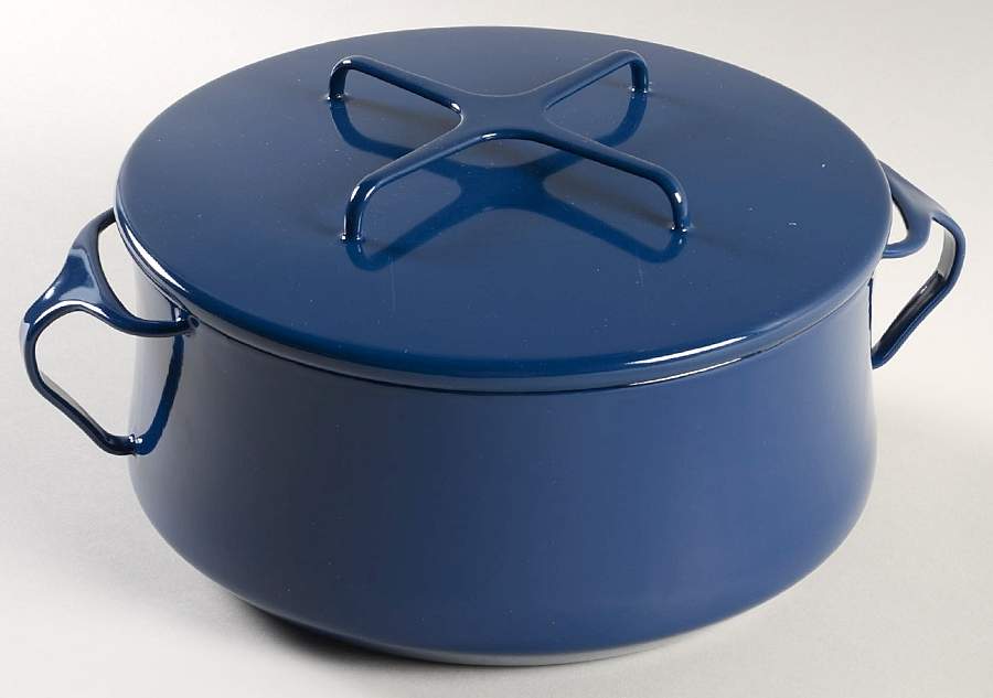 Kobenstyle Blue (Midnight-Blue) 4 Quart Metal Covered Casserole by Dansk-1
