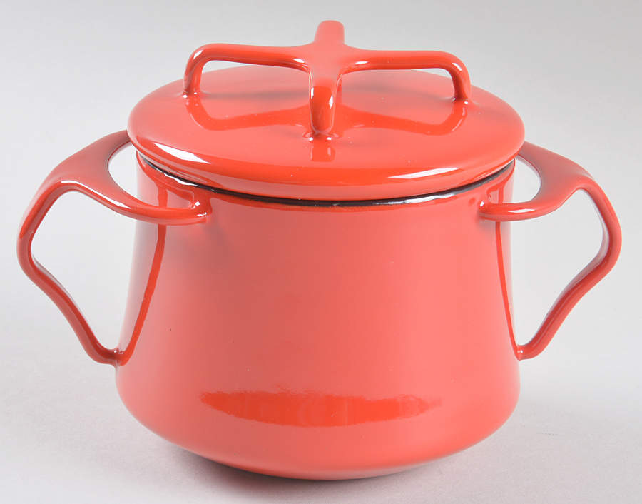 Kobenstyle Chili Red (Newer) Individual Metal Casserole & Lid by Dansk-1