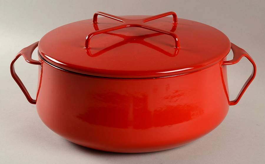 Kobenstyle Chili Red (Newer) 6 Quart Metal Covered Casserole by Dansk-1