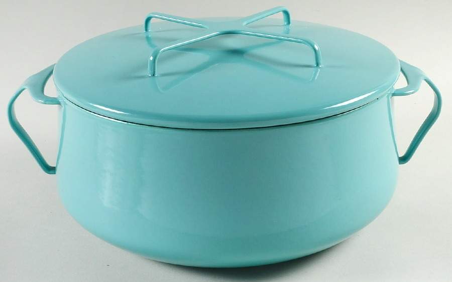Kobenstyle Teal 6 Quart Metal Covered Casserole by Dansk-1