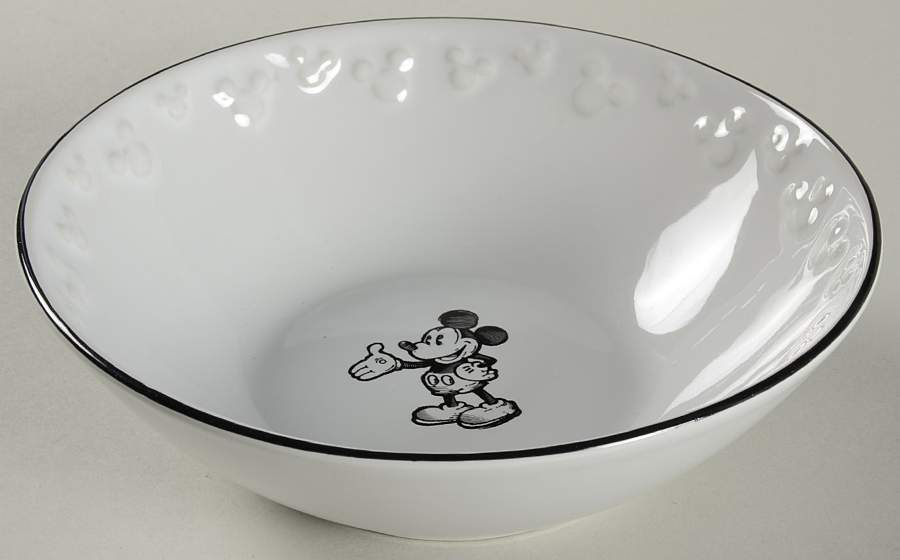 Gourmet Mickey (Black & White) Soup/Cereal Bowl by Disney-1