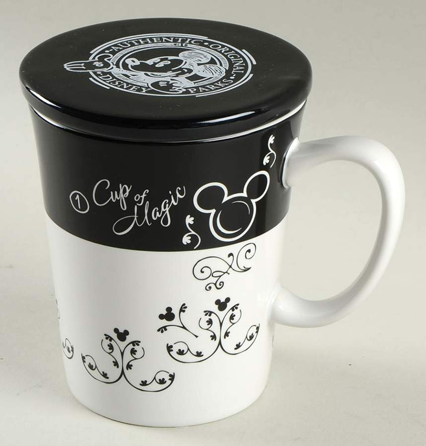 Gourmet Mickey (Black & White) Mug & Lid by Disney-1