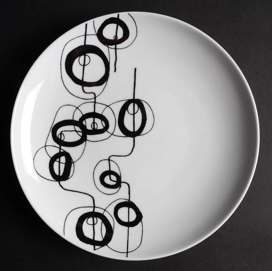 Shake Black Salad Plate by Dansk-1