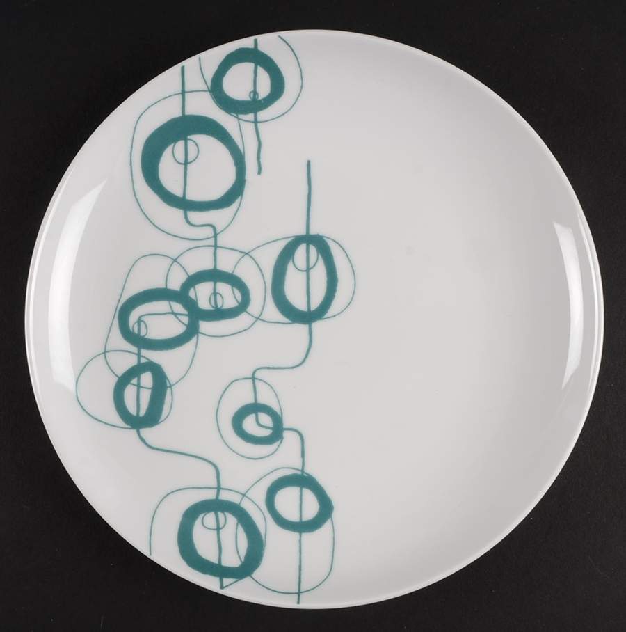 Shake Teal Salad Plate by Dansk-1