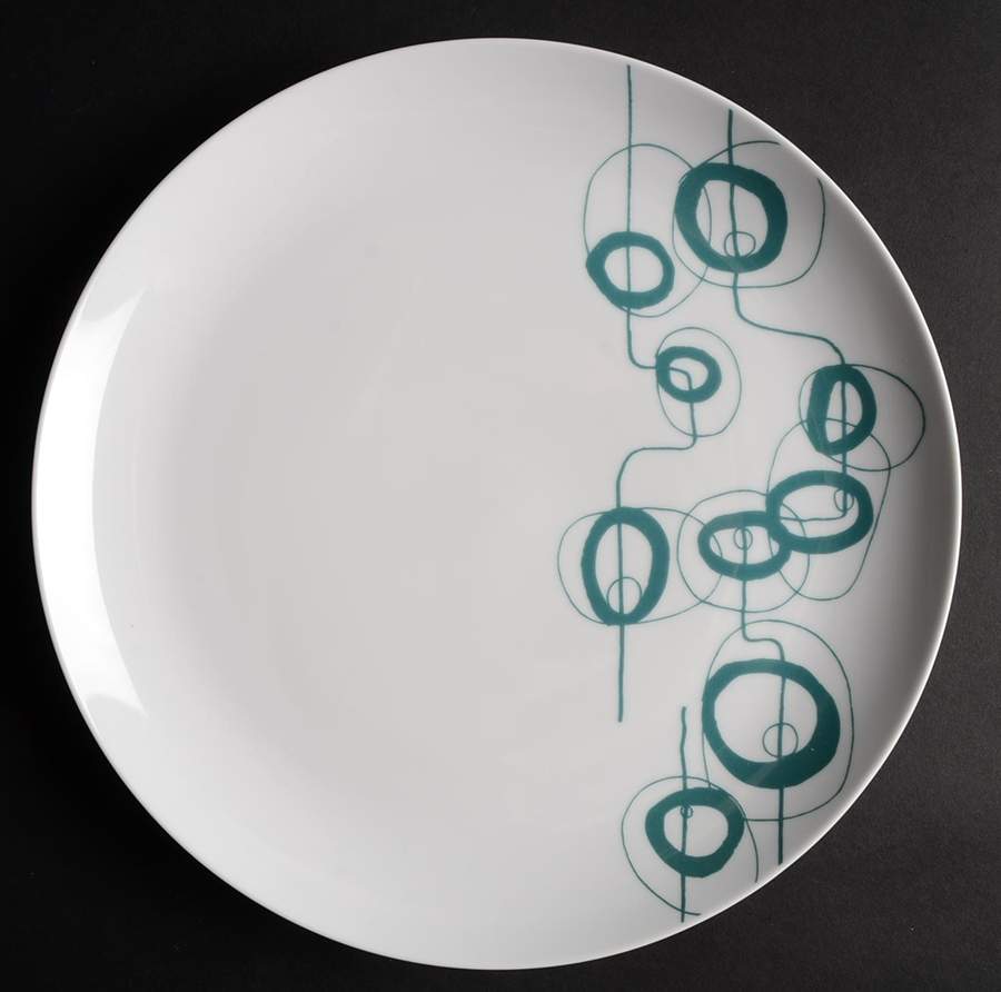 Shake Teal Dinner Plate by Dansk-1