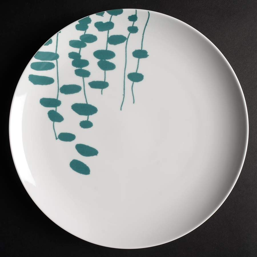 Wisp Teal Dinner Plate by Dansk-1