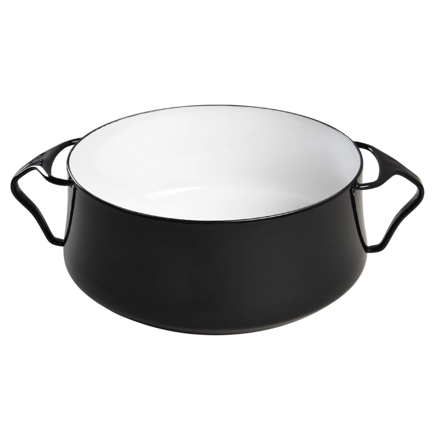 Kobenstyle (Black Outside and Bottom, White Inside 2 Quart Metal Covered Casserole, No Lid by Dansk-1