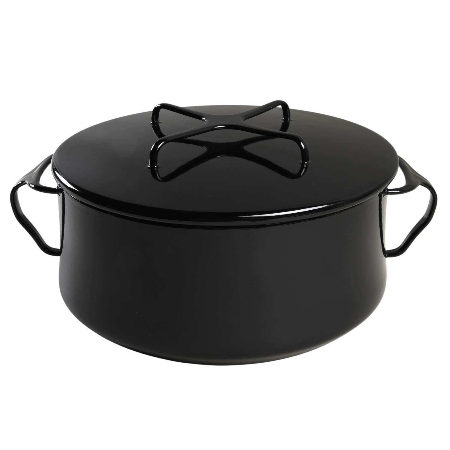 Kobenstyle (Black Outside and Bottom, White Inside 4 Quart Metal Covered Casserole by Dansk-1
