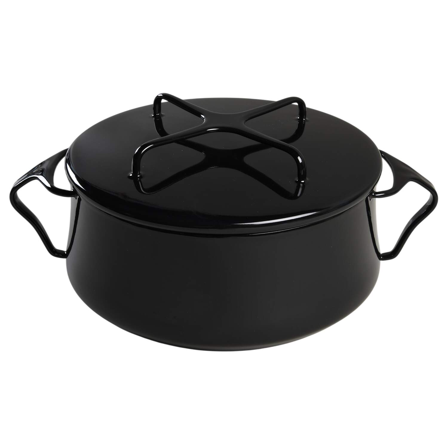 Kobenstyle (Black Outside and Bottom, White Inside 2 Quart Metal Covered Casserole by Dansk-1